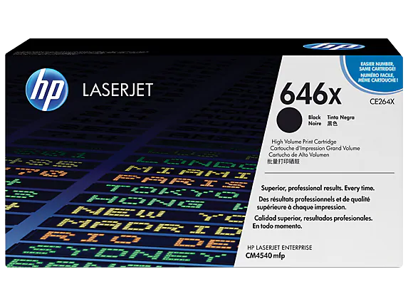 CE264X HP 646X LaserJet CM4540 MFP Black Print Cartridge