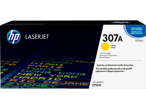 CE742A HP 307A Color LaserJet CP5225 Yellow Cartridge
