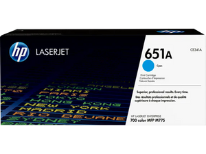 CE341A HP 651A LaserJet 700 Color MFP 775 Cyan Cartridge