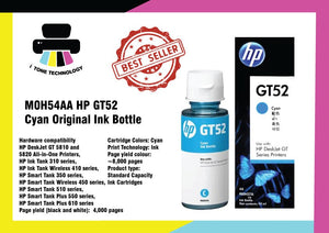 M0H54AA HP GT52 Cyan Original Ink Bottle